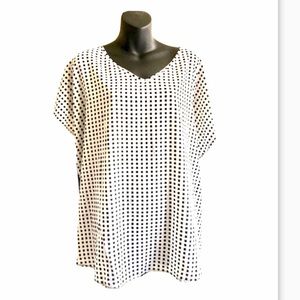 NEW APT9 Black & White Blouse 1X.